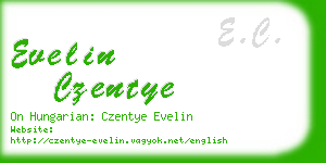 evelin czentye business card